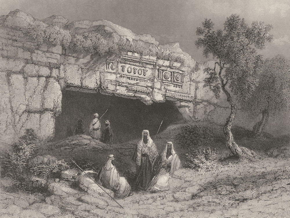 ISRAEL. Palestine. Façade of the Tombs of the Kings Jerusalem. (Bartlett) 1847